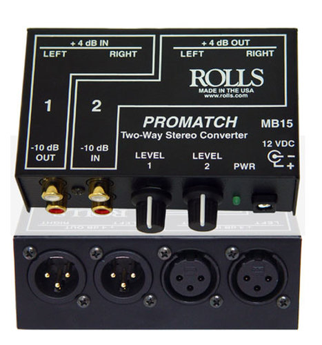 Rolls MB15b ProMatch Balanced/Unbalanced Converter – 3.5mm / RCA – Audio Adapter