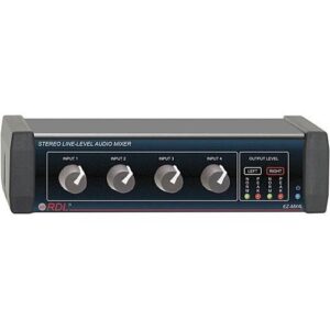 RDL EZ-MX4L 4-Channel Stereo Line Level Audio Mixer